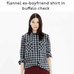 Madewell Flannel Ex Boyfriend Shirt Buffalo Check